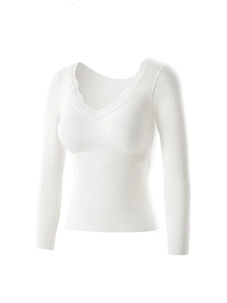 Cashmere and silk thermal underwear for women thickened with fleece autumn and winter long Johns and thermal pajamas set T251018