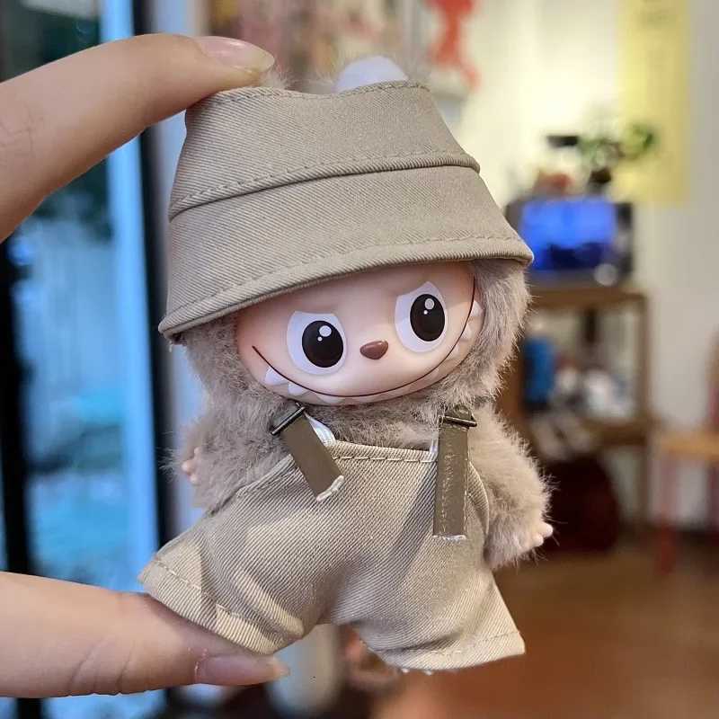 For Labubu V4 Accessories overalls bucket hat set leather sling adjustable For labubu 40 Pin for Love doll outfit AccessoriesT251018