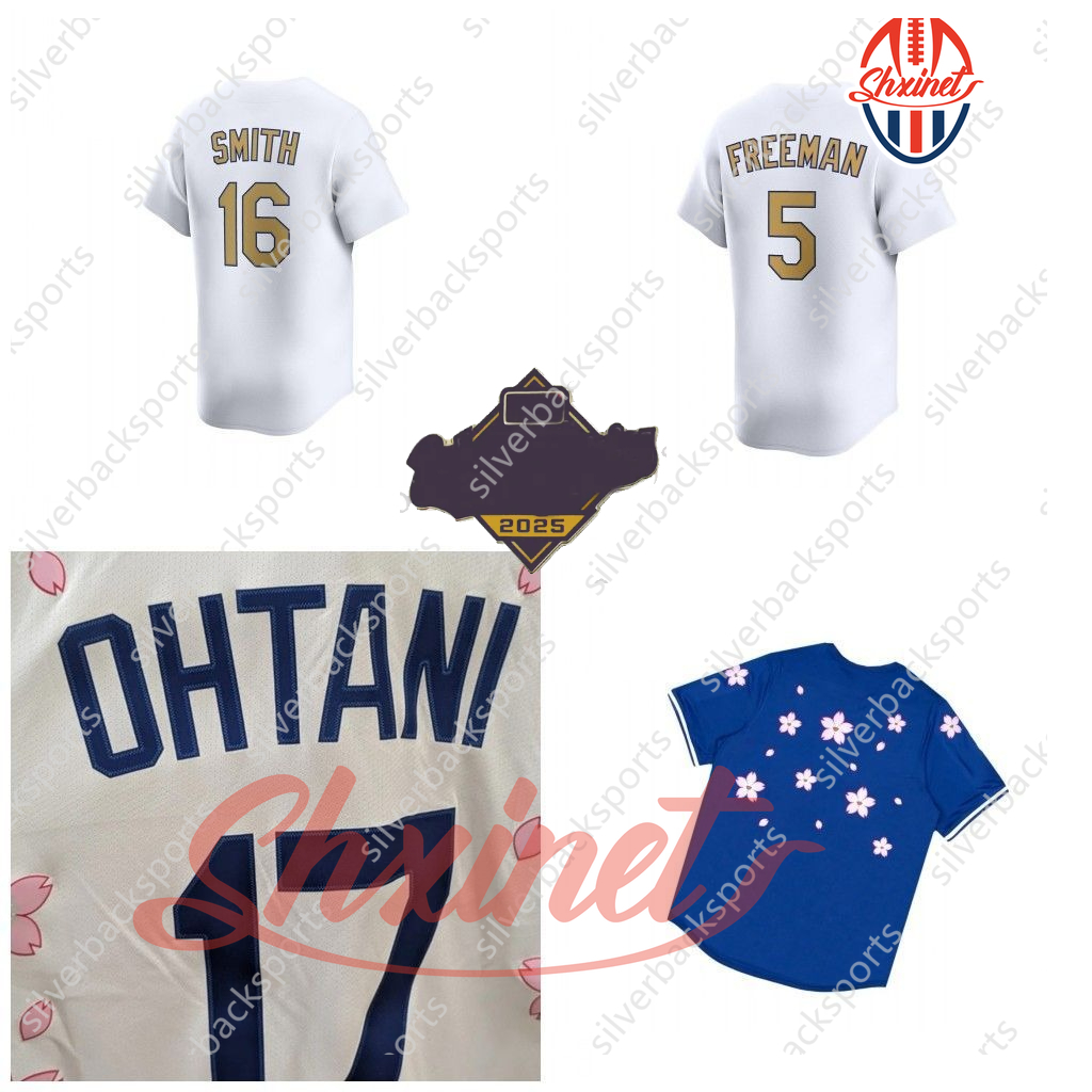 17 Shohei Ohtani 2025 Tokyo Series Takashi Murakami Baseball Jersey Yoshinobu Yamamoto Roki Sasaki Freddie Freeman Mookie Betts Teoscar Hernandez Cust