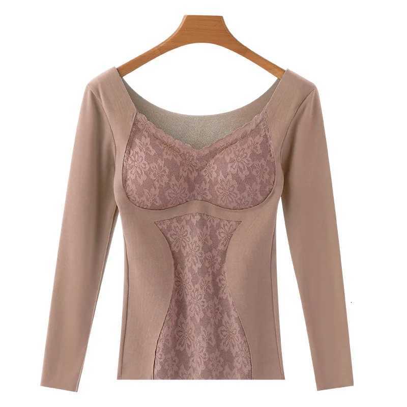 Autumn Winter New Womens Double sided Velvet Warm Underwear and Heaty Inner Layup Bottom Warmth Long Sleeves with No Trace T251018