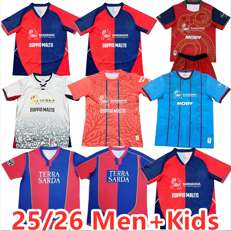 25 26 Cagliari Calcio Retro VIOLA Snake Edition Soccer Jerseys Lightweight breathable Fan Apparel for Seasons LUVUMBO OBERT uniform men's and children's set football