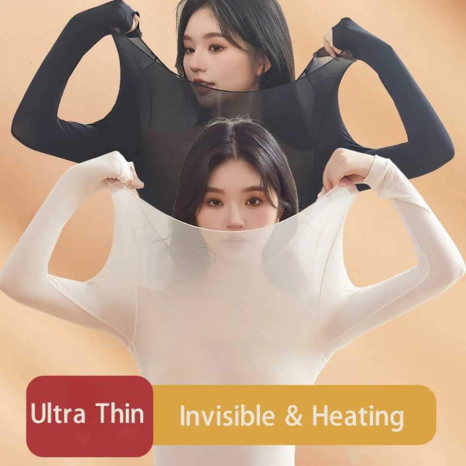 Ultra Thin Seamless Thermal Underwear Women Winter Warm Long Johns Set Thermo Lingerie Thermal Clothing Bottoming Lingerie Suit T251018