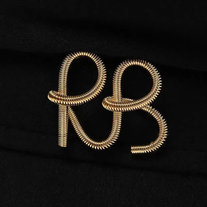 Earring Woolen Militray Hats Women Fashion Letter RB Flat Top Cap Casual Outdoor Gorras Visor Sun Hat Navy Hats 251016