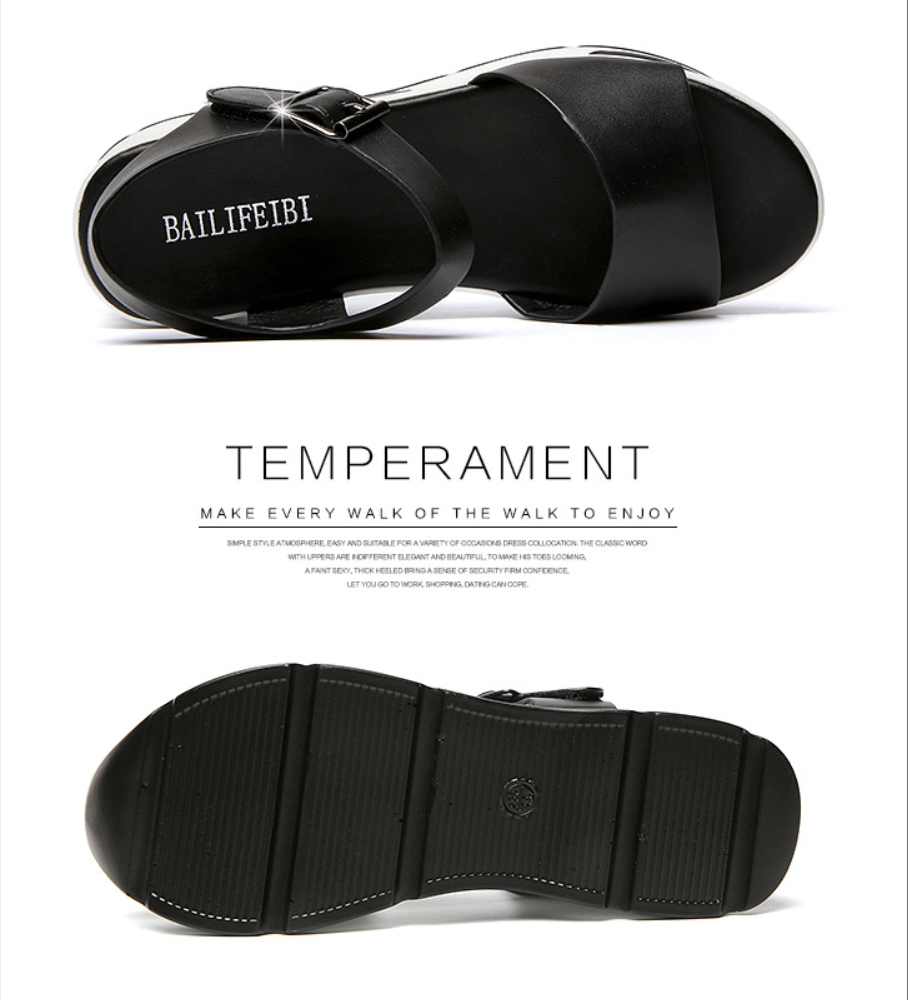 new thick Open Toe Sandal female rocking shoes soft bottom casual shoes fashion gladiator sandals women