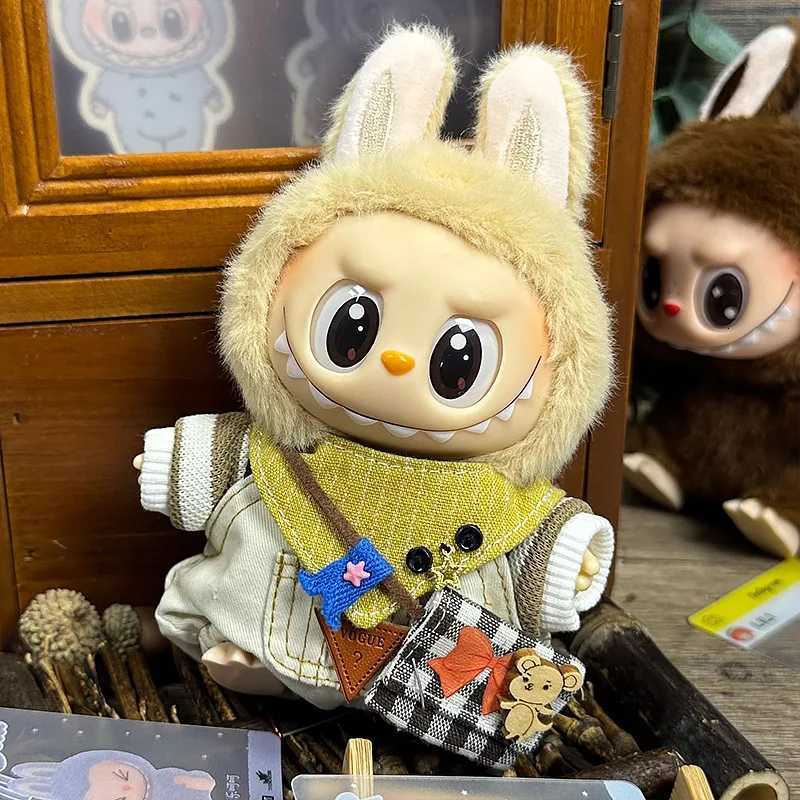 For 17cm Labubu for upset duck outfit Doll Clothes Sports Doll Clothes Color Match Hoodies Dolls AccessoriesT251018