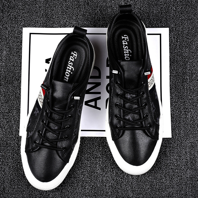 Designer shoes New Four Seasons Fashion Trendy Cowhide Casual Shoes Low cut Breathable Youth Board Shoes for Men size 38-45 black white brown