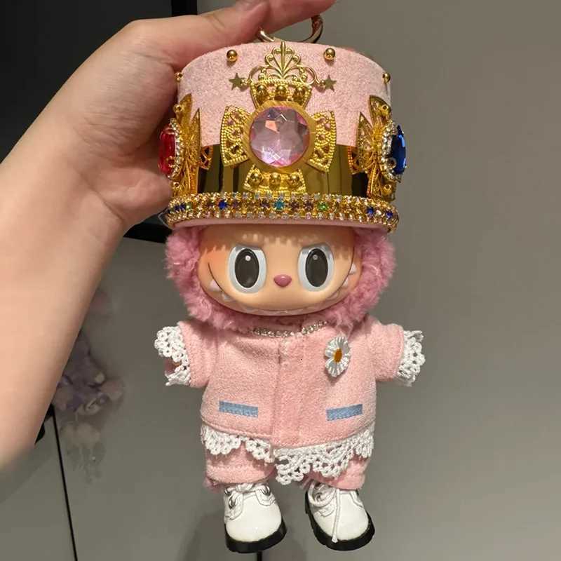 17cm Doll Clothes For Labubu Gd Concert Same Labubu Clothes Mini Doll Outfits Rose Jacket Crown Set Dolls Accessories Korea KpopT251018