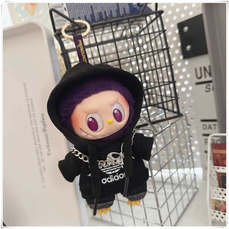 Labubu V1 V2 Dolls Trendy Clothes DIY Accessories Toy Gift for 1517cm Labubu Doll Clothing Fashion Hoodie and Pants Shoes SetT251018