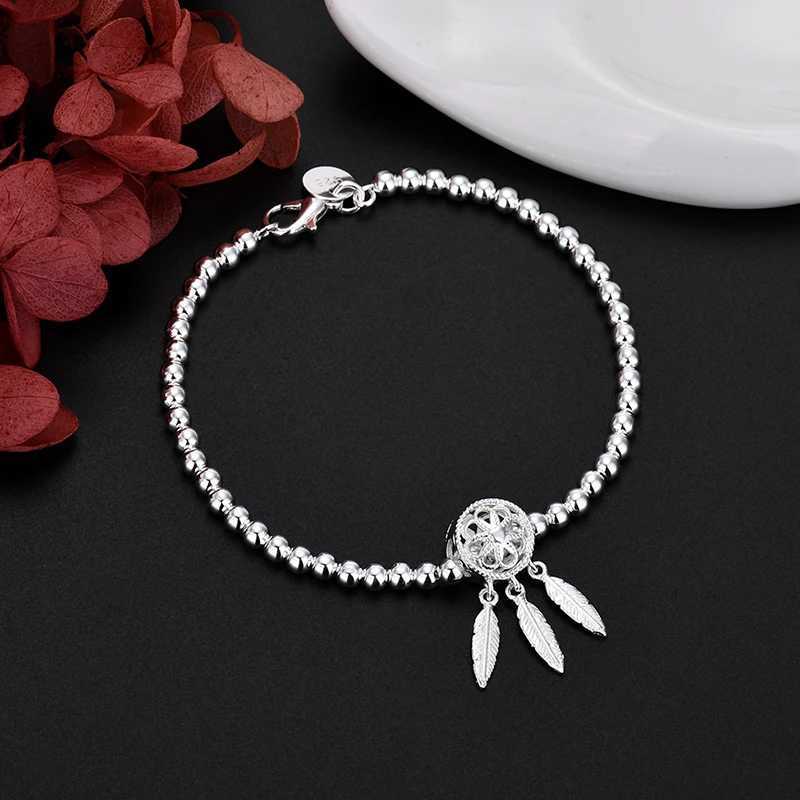 Fine 925 Sterling Silver Bracelet Beads chain Dream For Women luxury fashion party Wedding Jewelry lovers gift charmsL251018 H260129