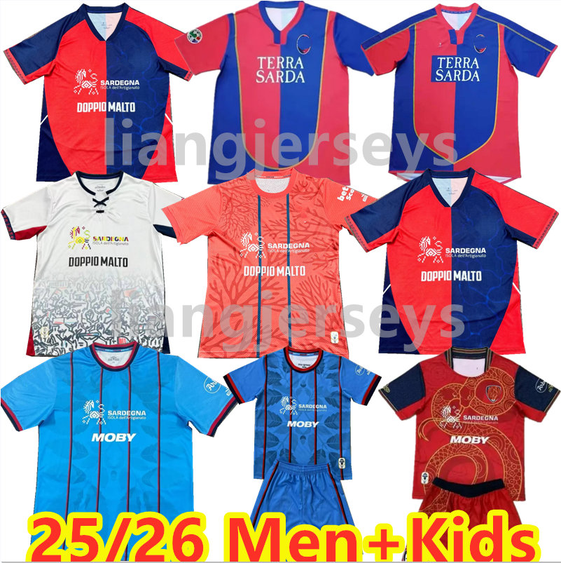 Cagliari Calcio 25 26 Collectible Snake Edition Soccer Jerseys Lightweight breathable Fan Apparel for Seasons ZAPPA NANDEZ uniform men's and children's set football