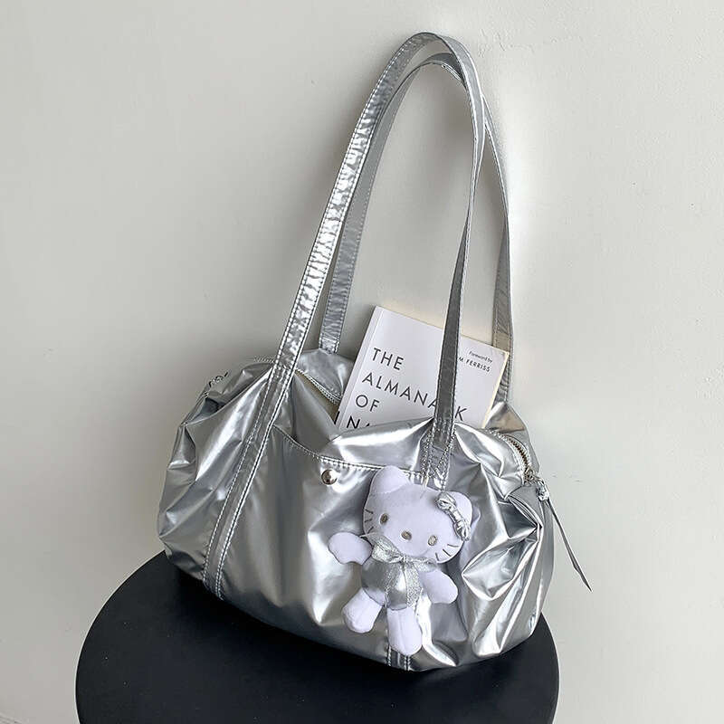 Summer New Tote For Women Fashion Simple Large Capacity Shoulder Niche Design Nylon Commuter Versatile Bag B5