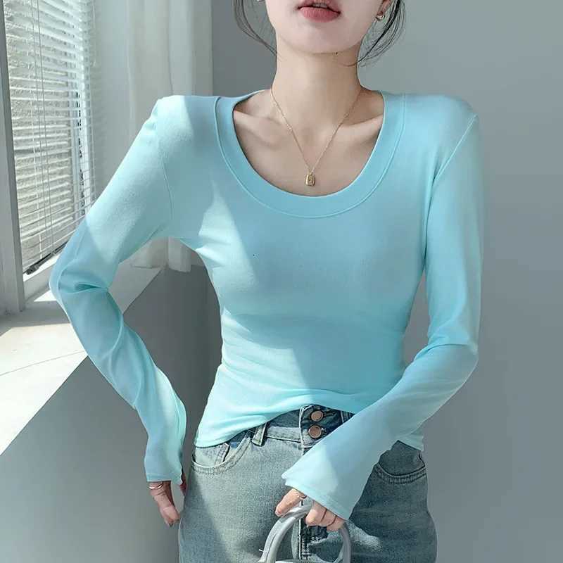 Round Neck Bottoming Shirt for Women Autumn and Winter Style Inner and Outer Wear Slim Solid Color Longsleeved Tshirt Top T251018
