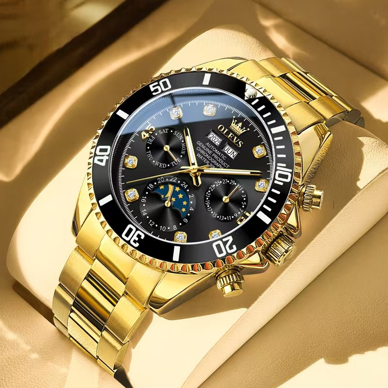 Designer table Men's Automatic Watch with Ceramic Bezel, SapphireCrystal Lens, Luminous Hands, and Self-Winding