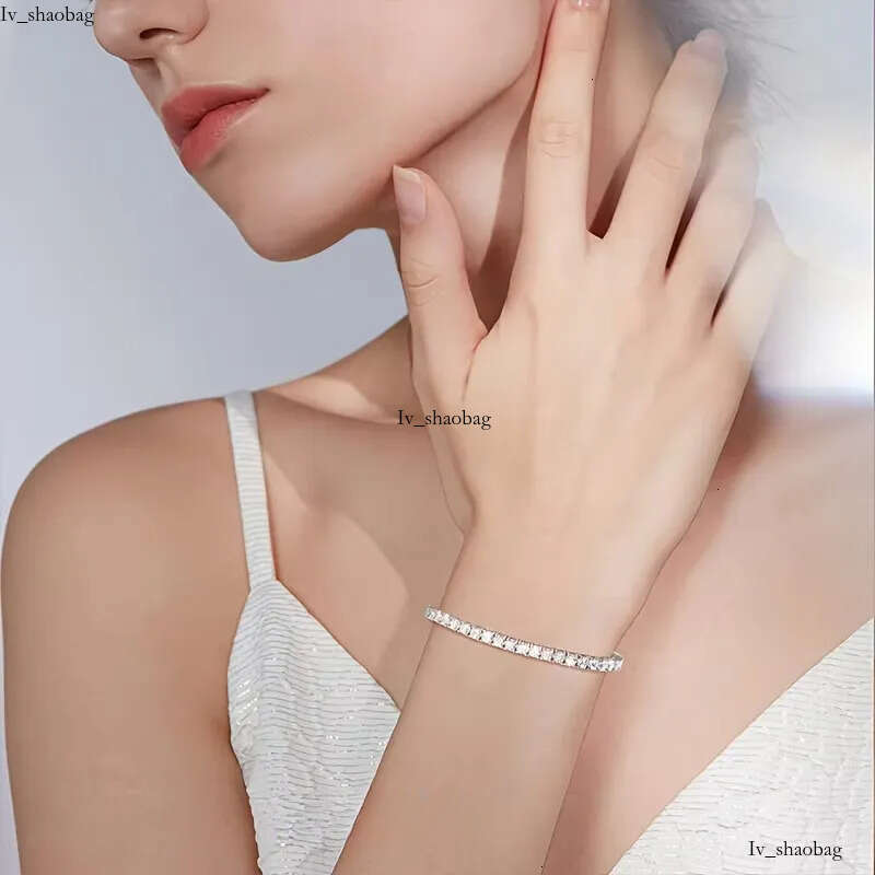 fine jewelry vvs moissanite chain 2mm 3mm 4mm 5mm sterg sier white gold women men gra lab dia tennis bracelet