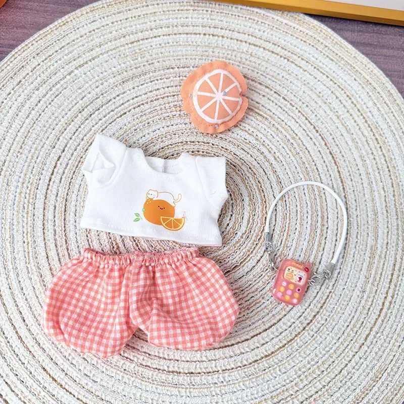 Only Clothes Labubu Clothes Suitable For Labubu 30 Lemon Orange Set Clip Phone Accessories Shoes Cute Cartoon Doll AccessoriesT251018