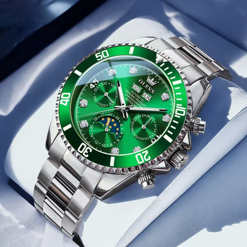 Designer table Men's Automatic Watch with Ceramic Bezel, SapphireCrystal Lens, Luminous Hands, and Self-Winding