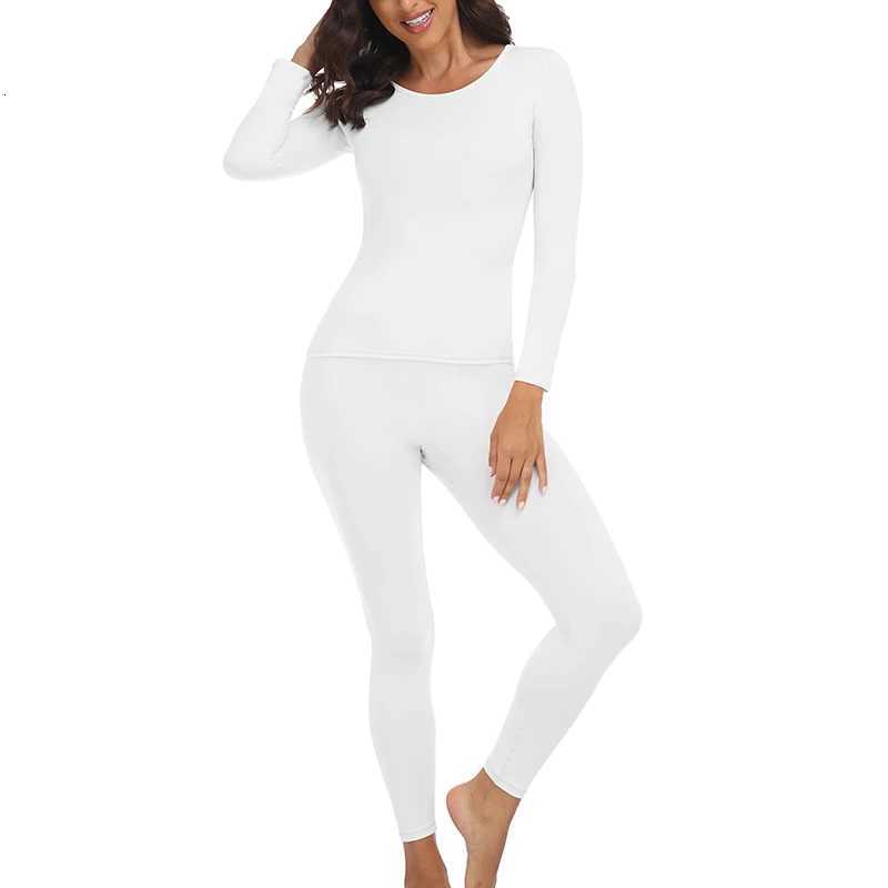 Thermal Underwear Set for Women Long Johns Base Layer Fleece Lined Soft Top Bottom 2 Pieces Set T251018
