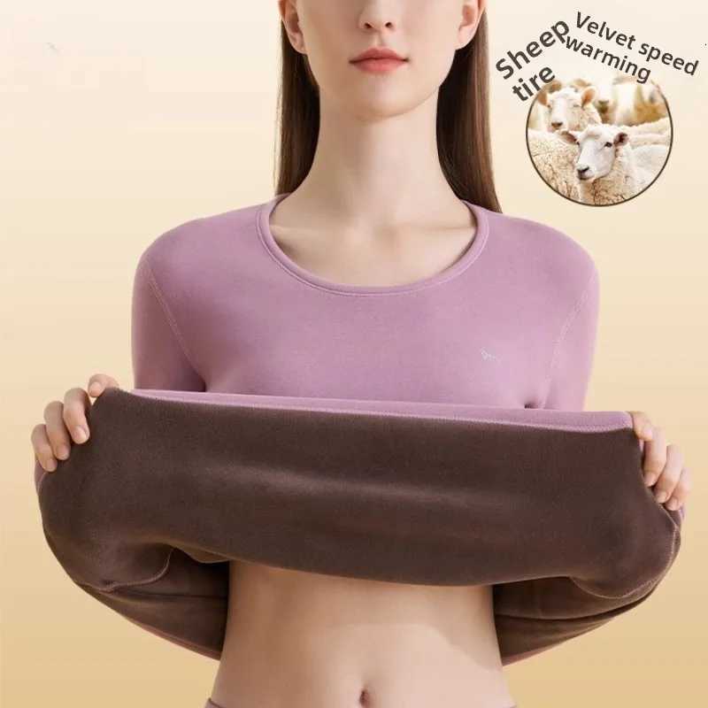 Thermal Underwear Womens Thickened Velvet German Heating Bottoming Shirt Wears Super Thick Long Johns Suit in Winter T251018