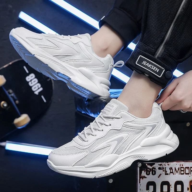 Fashion Breathable Running Sneakers Mesh Men Casual Shoes Comfortable Men Sports Shoes Lightweight Soft Antislip Walking Shoes 251013