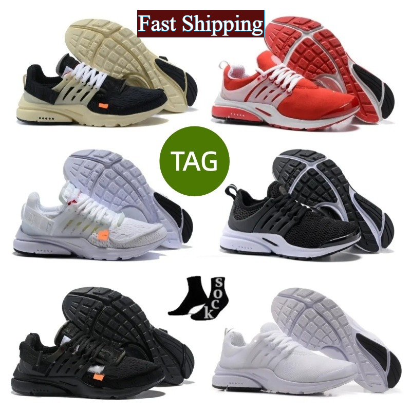 Prestos Off Triple White Mens Running Shoes Womens Casual Sneakers Man Trainers Basketball Shoes Des Chaussures Woman Designer Zapatos