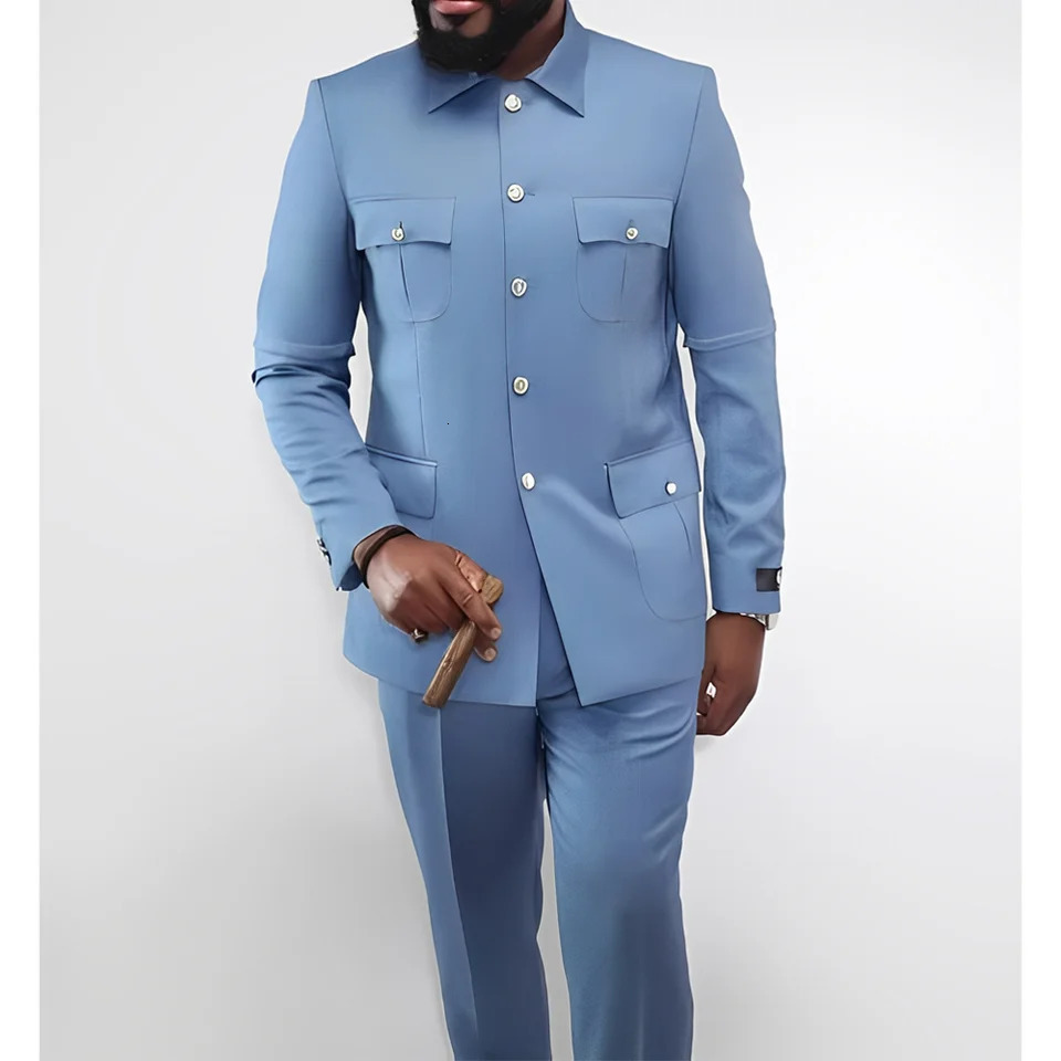 Tailormade Men Suit Two Pieces JacketPants Outfits Chic Casual Party Prom Wedding Set 251010