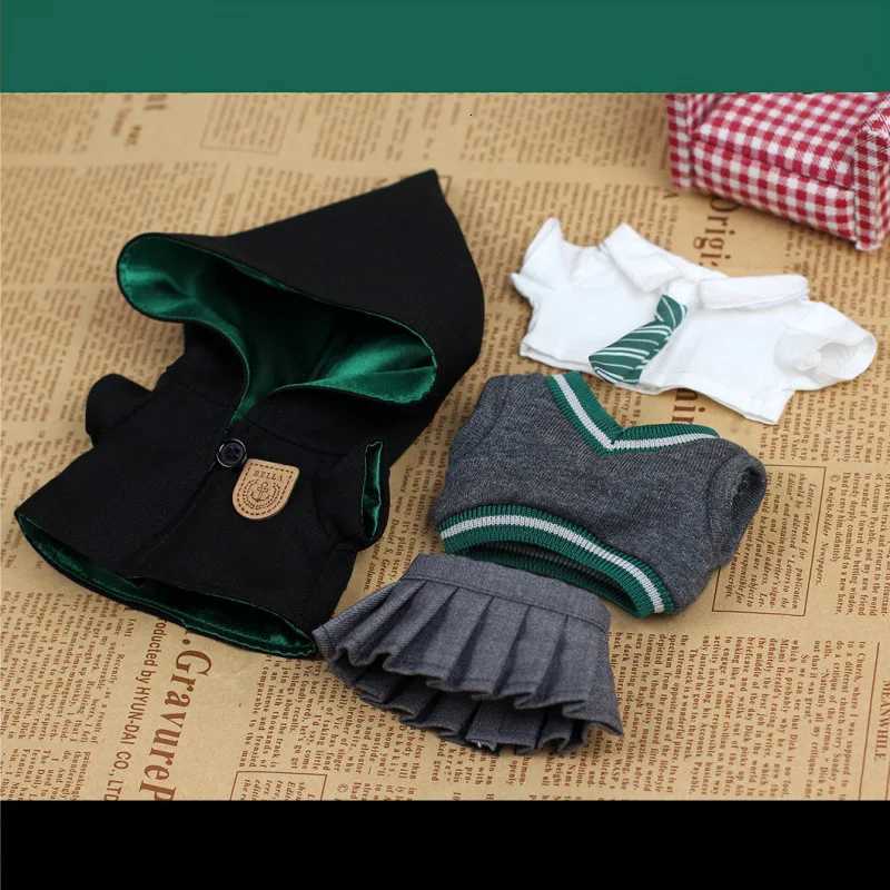 For 17cm Labubu Doll Clothing School Magic Set Fashion Cape Suit Clothing Shoes Glasses Accessories GiftT251018