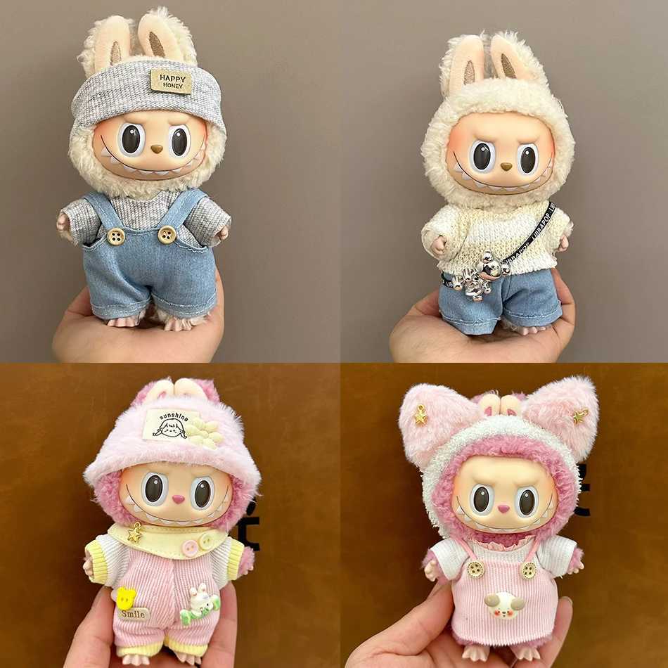 Labubu Clothes Fashion Overalls Labubu Idol V1 V2 Dolls Clothing Accessories 1517cm Plush Doll Universal Toy Gifts Hot In StockT251018