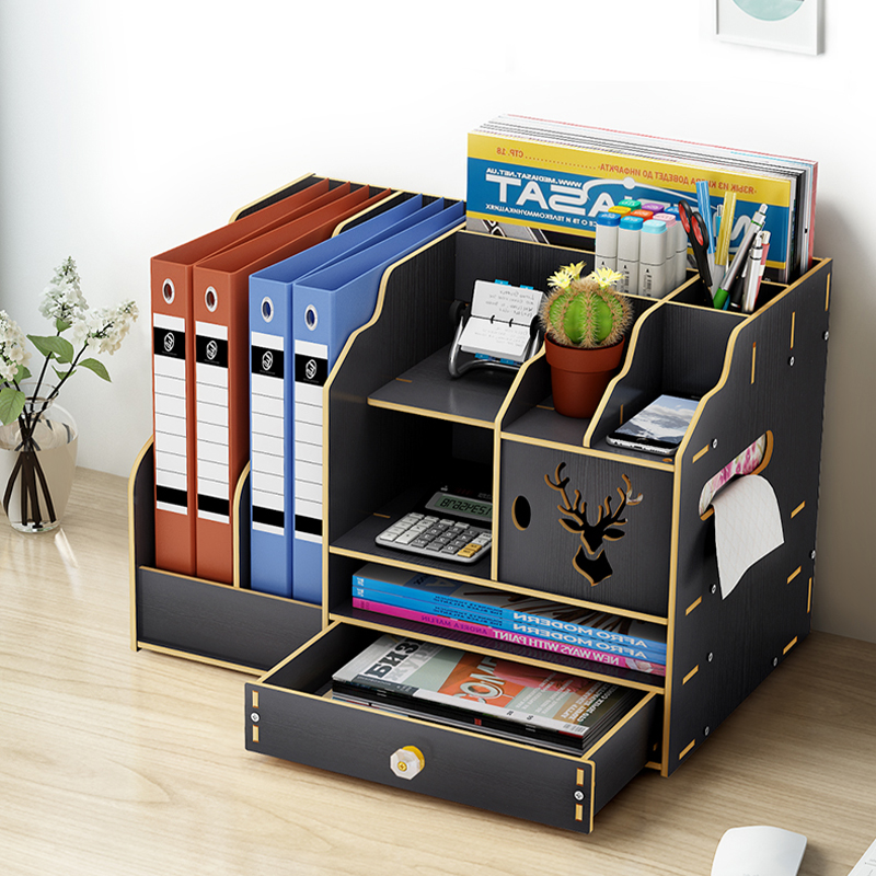 Home Workspace File Drawer-Type Desk Organizer with Multiple Layers