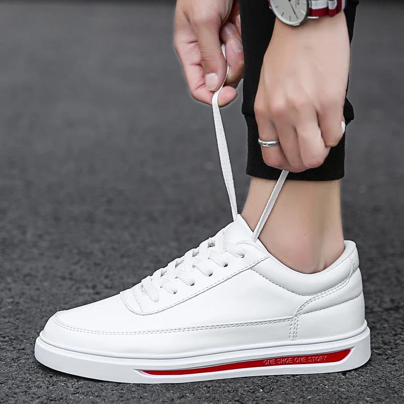 Men Shoes Leather Casual Shoes Classics Slip on for Work Bussiness Office Driving Sneaker Ventilate Versatile Little White 251013