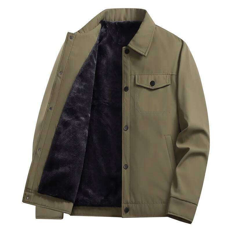 Winter New Style Casual Versatile Fashionable Trend Simple Outdoor Plush Thick Warm Cotton Jacket For Men