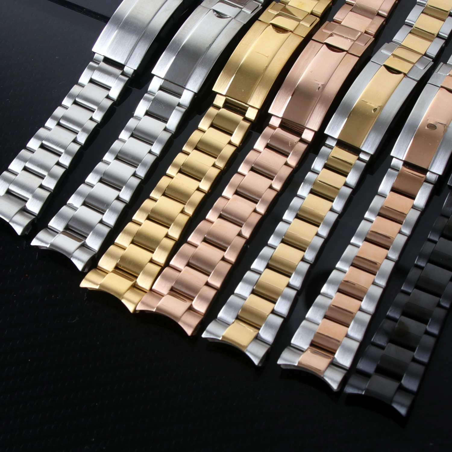 20mm Watch Band For Seiko NH35 Submariner Case 904L Stainless Steel Watch Strap Glide Lock Buckle For Silver Oyster Bracelet 251016