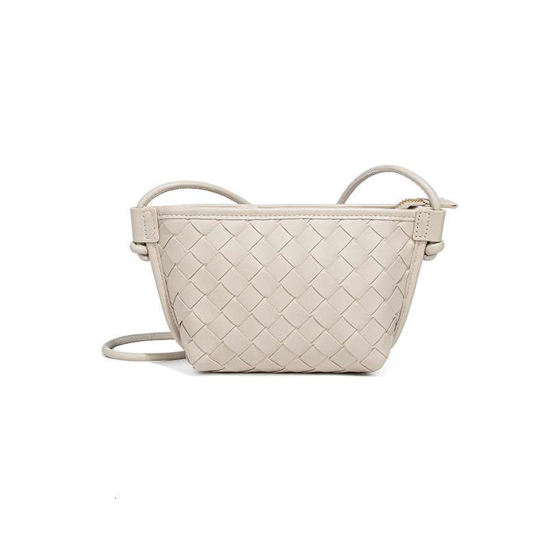 Luxury Brand Designer Bag New Solid Color Versatile Crossbody Woven Women's Bag Casual Creative Coin Purse Small Cute Mini Dumpling Bag