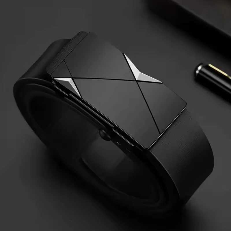 New Fashion Business Leisure Mens Belt Genuine Luxury Brand Automatic Buckle Ratchet Belt Pair With Pants JeansFor Ideal Gifts W251018