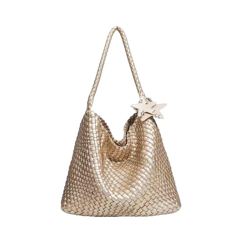 Luxury Brand Designer Bag Woven Single Shoulder Large Bag Extra Large Capacity Bucket Bag Lazy Style Tote Bag Travel Handbag