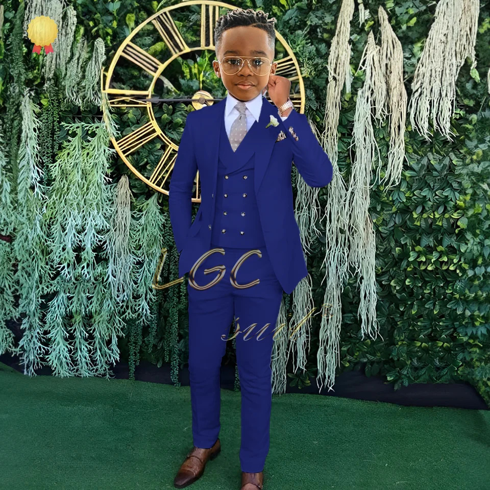 Boys classic formal suit 3 piece suit jacket vest trousers 316 years old childrens wedding banquet custom dress 251017