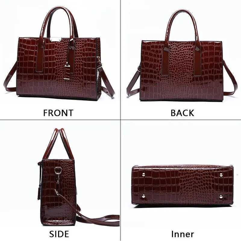 Crocodile Print Women Handbags Purse Tote Bags Adjustable Strap Top Handle Bag Large Capacity Crossbody Bags Work Travel Gift Z251018