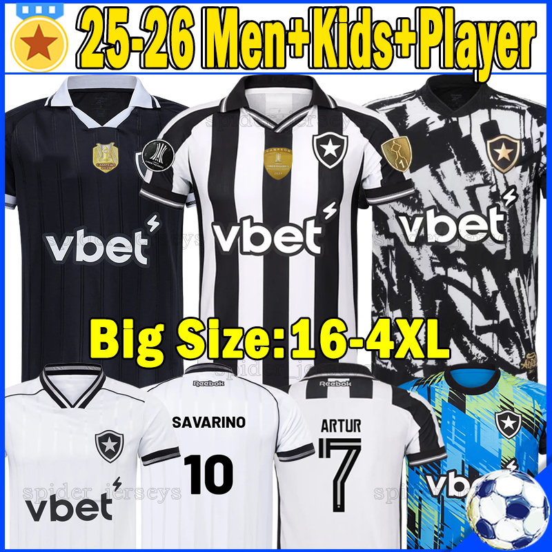 XXXL 4XL 25 26 Botafogo de Futebol e Regatas Soccer Jerseys Retro 1995 96 SAVARINO A.CABRAL ARTUR 2025 2026 goalkeeper LEO LINCK Men Women Football Shirts kids kits sets