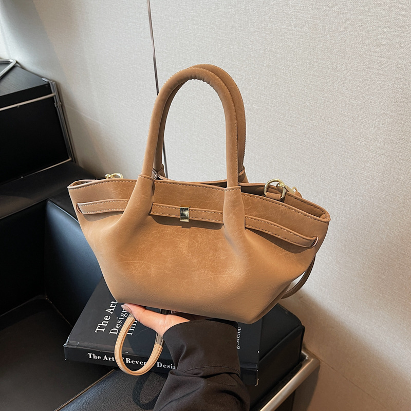 Luxury Brand Designer Bag Frosted Vegetable Basket Bag For Women, New High-End Bucket Bag, Simple And Fashionable Commuter Shoulder Handbag