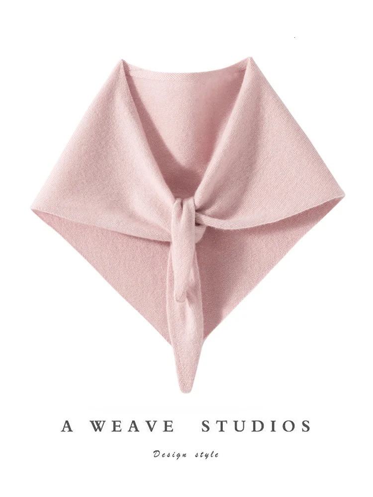 ADDONEE Women Triangular Scarf 100 Cashmere Knitwear Spring Autumn Simple Style Scarf High Quality Soft Comfy Cashmere Scarf 251016