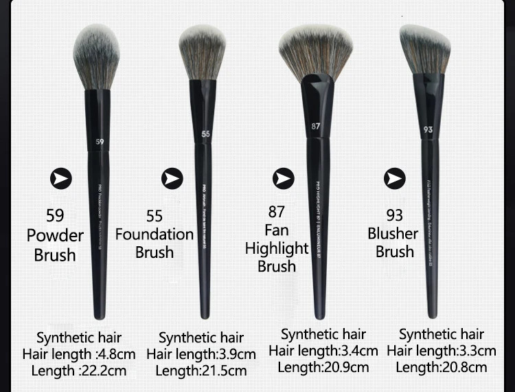 51626pcsset Black Powder Makeup Brushes Angled Sculpting Foundation Face essential cosmetic tools Eyeshadow Eye Make Up Brush 251015
