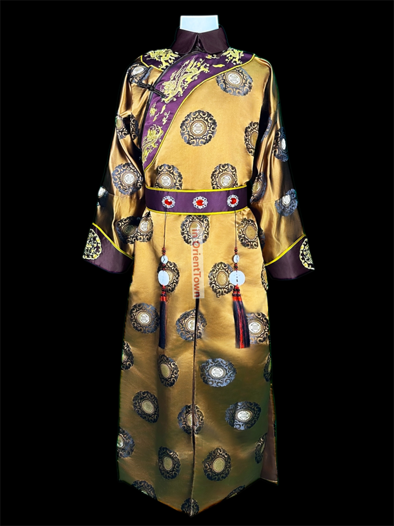 Forbidden City Qing Dynasty AgeBeile Prince Costume Manchu Emperor Robe Photo Studio Royal Family Gown in OrientTown FE044