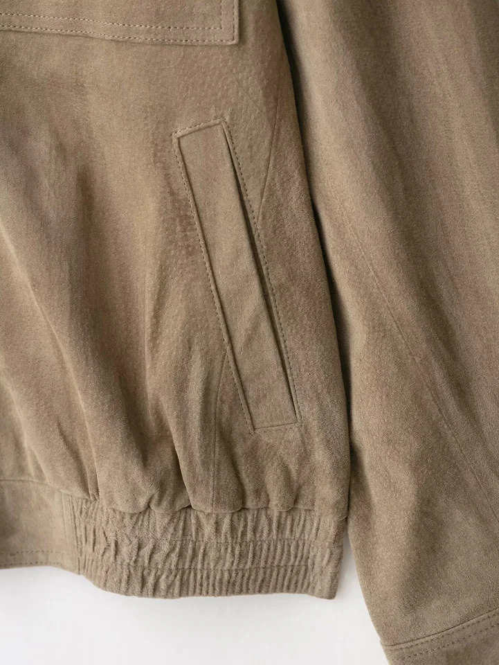 2025 autumn womens casual fashion retro temperament simple loose high collar long sleeve jacket 251010