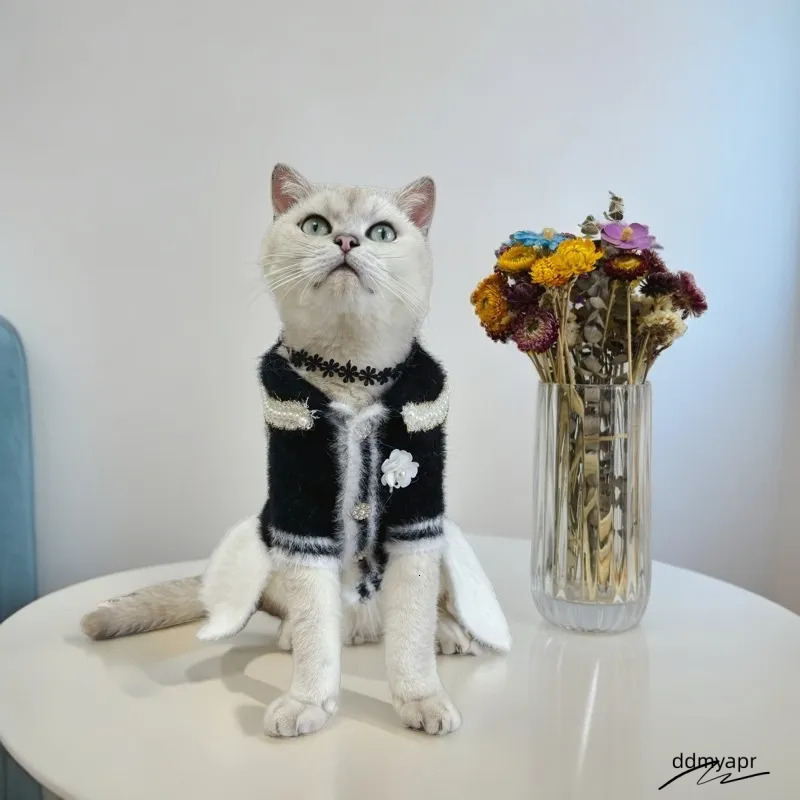 Sweater Dress With Bowtie, Mink Fur Fabric Dog Turtleneck Pullover Knitwear Puppy Girls Cold Weather Sweater, Suitable For Small ddmyApr Dogs Puppies 