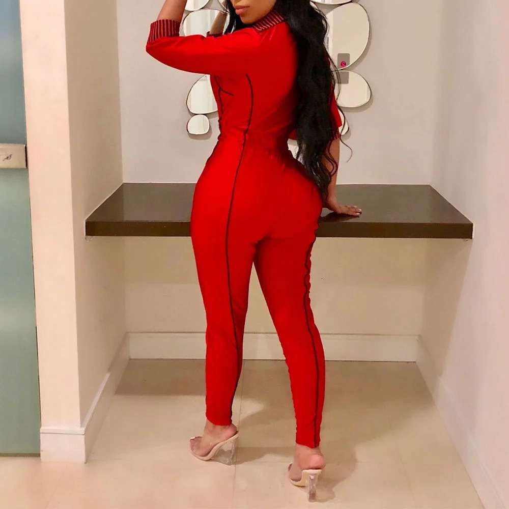 Sexy Front Zipper Casual Jumpsuit Rompers for Women Turtleneck Long Sleeve Skinny Fitness Overalls Grey One Piece Outfits Female 251016