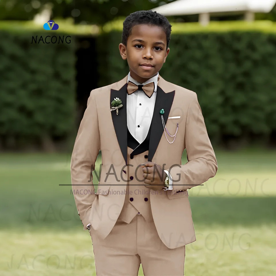 Boys Suit Slim Fit Custom Tuxedo Lawn Wedding 3 Piece 251017