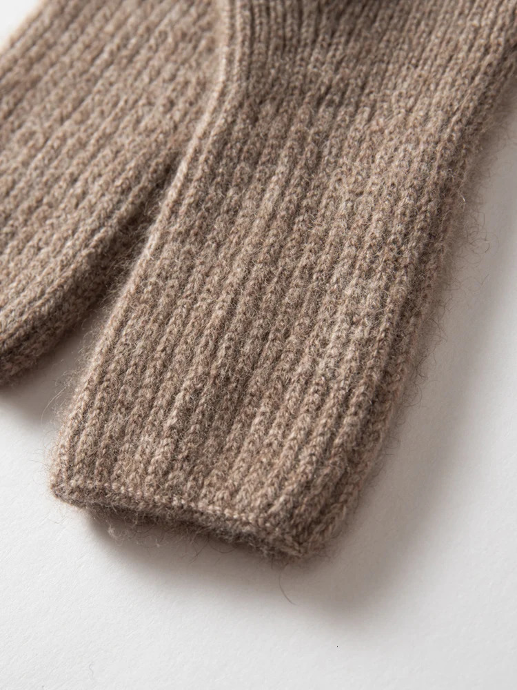 Women Cashmere Knitted Gloves Finger Touchscreen Gloves Ribbing Comfy Warm Unisex 100 Cashmere Autumn Winter Thermal Gloves Men 251015