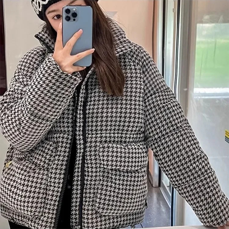 Oversize Bread Short down Cotton Jacket Womens Of The Season Trend Autumn Winter Outerwear Thick Cotton Coat 251009