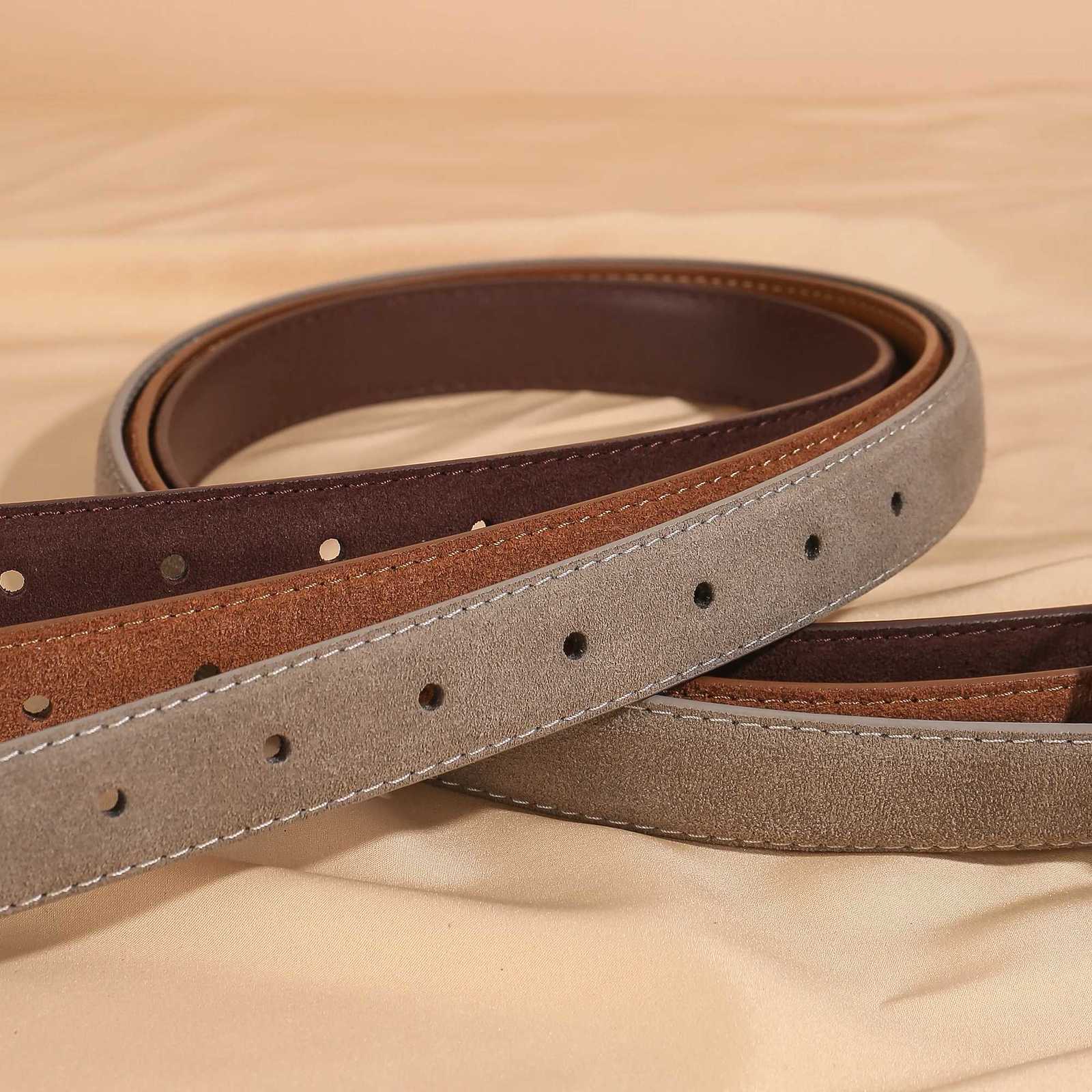 Vintage Womens Suede Belt for Jeans Dresses Pants Fashion Adjustable Ladies Leather Belt with Gold Metal Buckle W251018