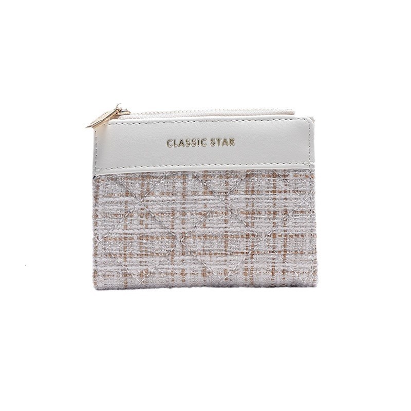 Luxury Brand Designer Bag Women's Wallet Ins Style Korean Short Small Style Large Capacity Women's Student Solid Color Simple Wallet