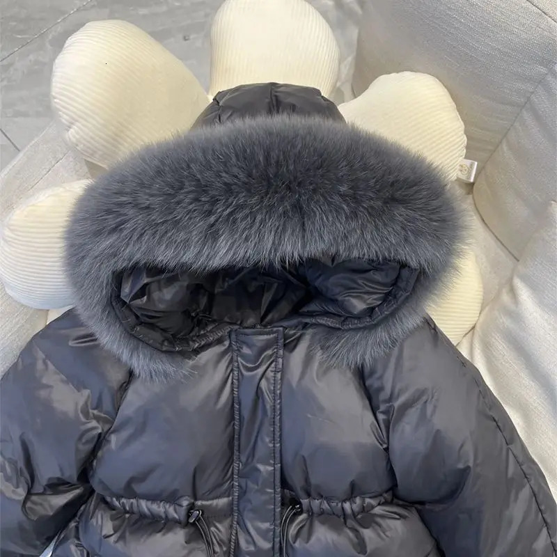 Baby Girls Down Jacket Winter Style Childrens Thick Warm Cotton Jacket Western style hooded casual fur collar Coat 251017